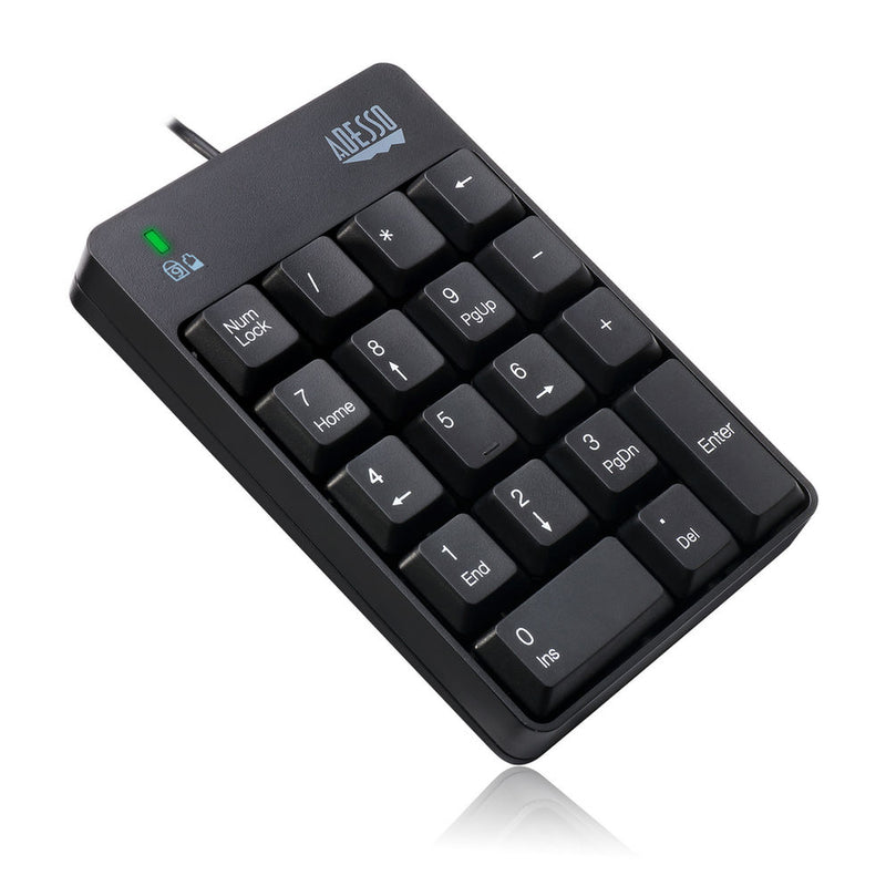 Adesso - Adesso Keypad Wired Mechanical Numeric 18 Keys Spill Resistant - Black