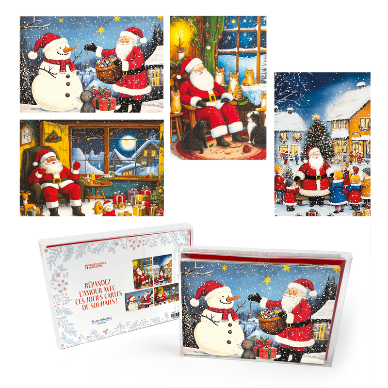 SIGNATURE HOLIDAY CARDS – SET OF 8 – SANTA