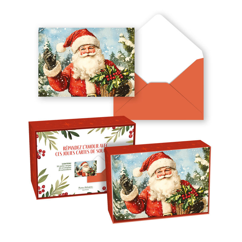CARTE NOËL ENS./ 20: PÈRE NOËL VINTAGE