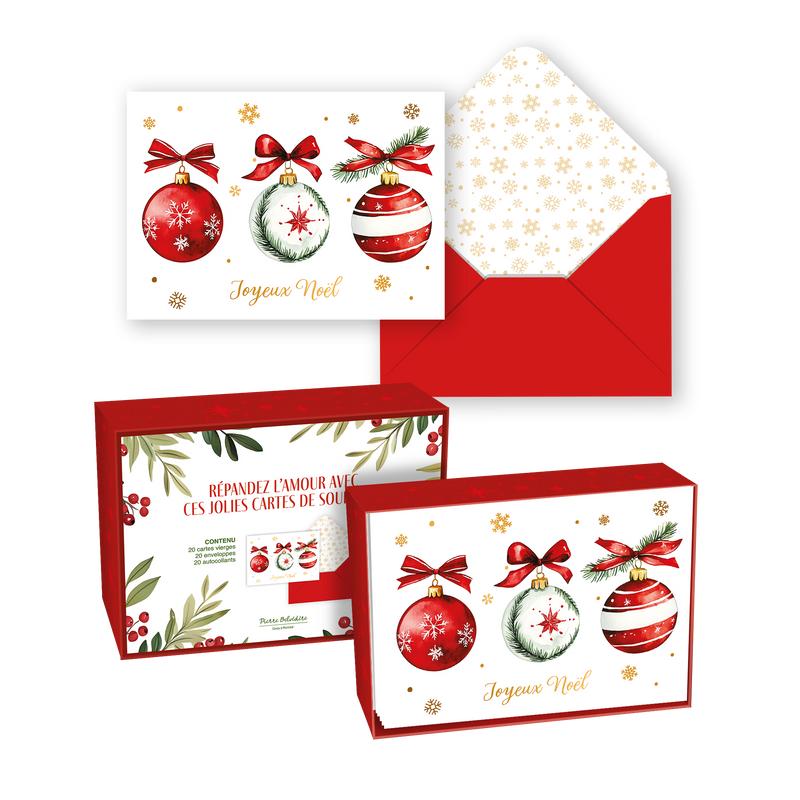 CARTE NOËL ENS./ 20: 3 DÉCORATIONS