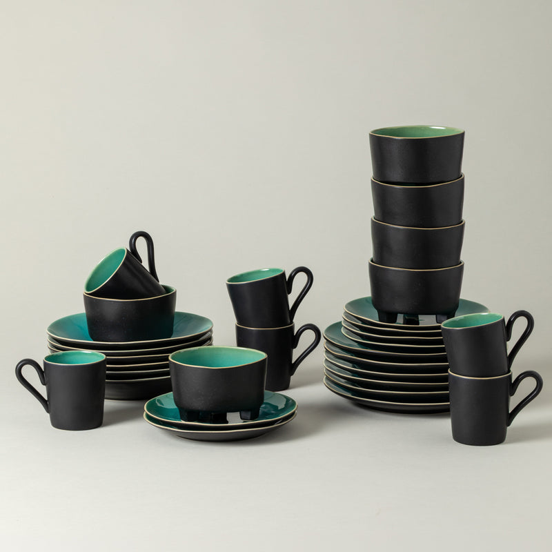 Riviera - Azur Blue 30-piece Dinnerware Set with Mug