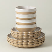 Marrakesh - Sable White 12-piece Dinnerware Set with Bowl - Sable Blanc