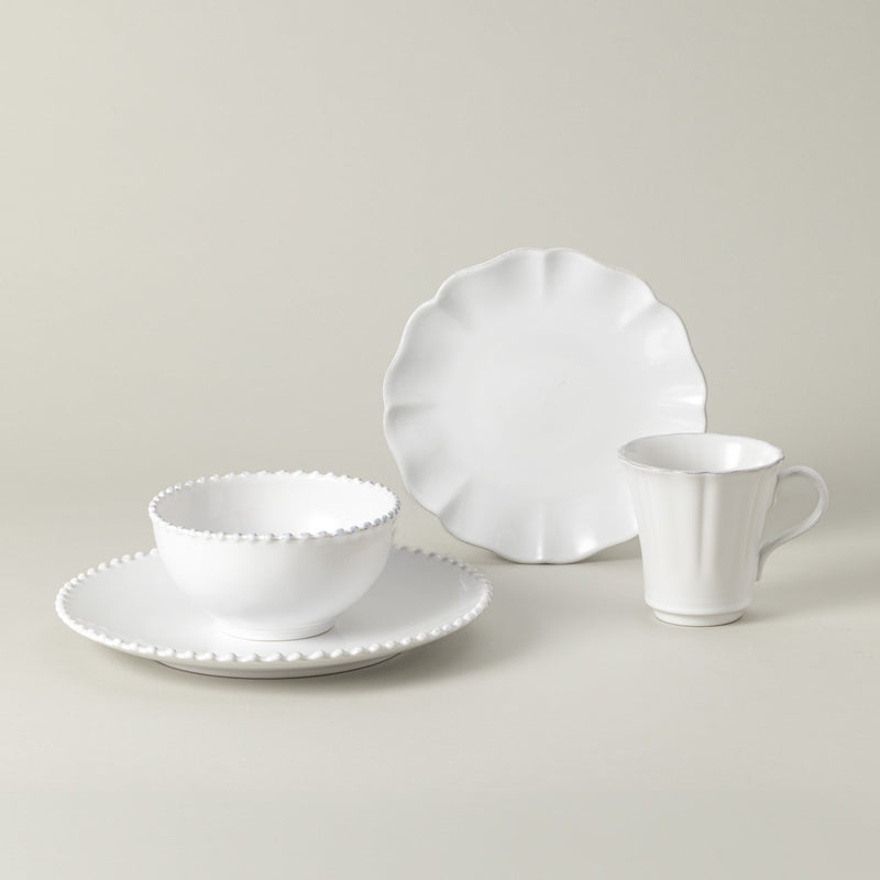 Pearl - 4-piece Dinnerware Set | Rosa - White