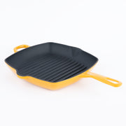 Chuck Hughes square cast iron grill pan, Goldfinch Yellow