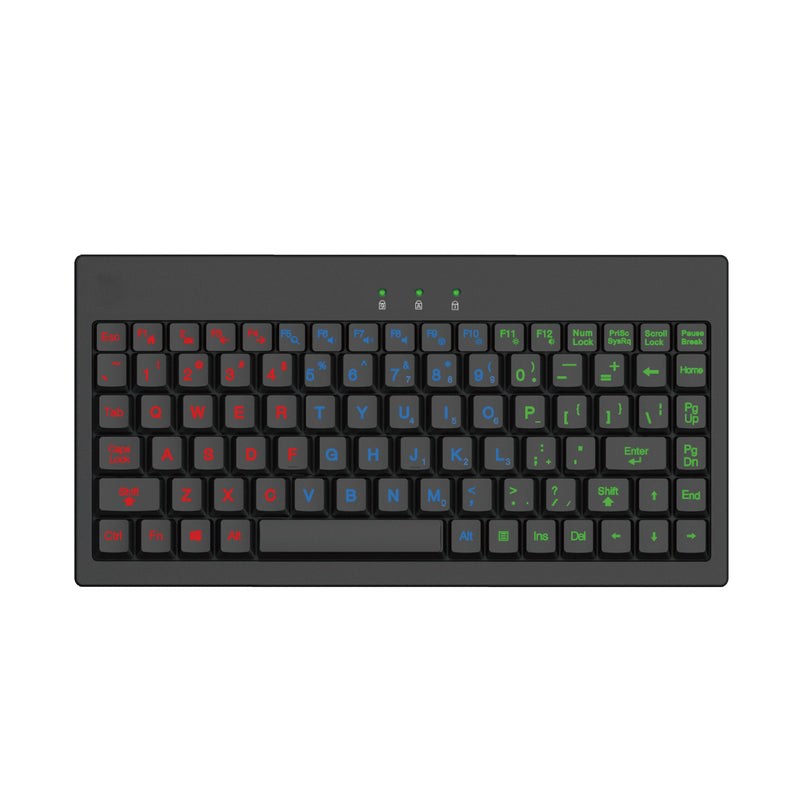Adesso - Keyboard Wired Mini 3-color Illiminated Backlight  2X Large Print Keys - Black
