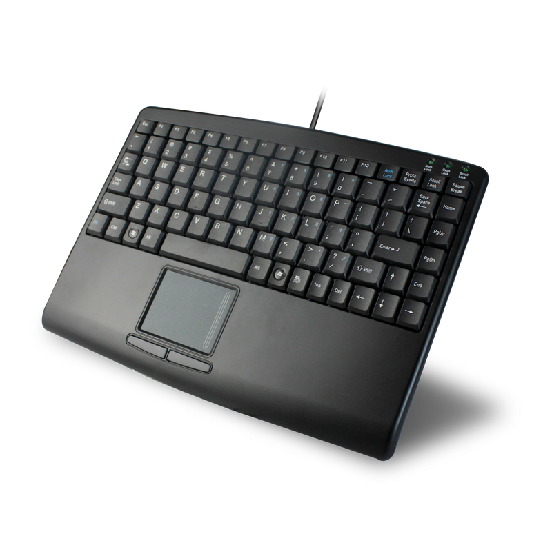 Adesso - Adesso Keyboard Wired SlimTouch Mini with Touchpad - Black