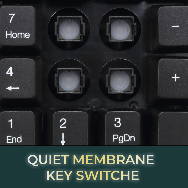 Adesso - Adesso Keypad Wired Mechanical Numeric 18 Keys Spill Resistant - Black