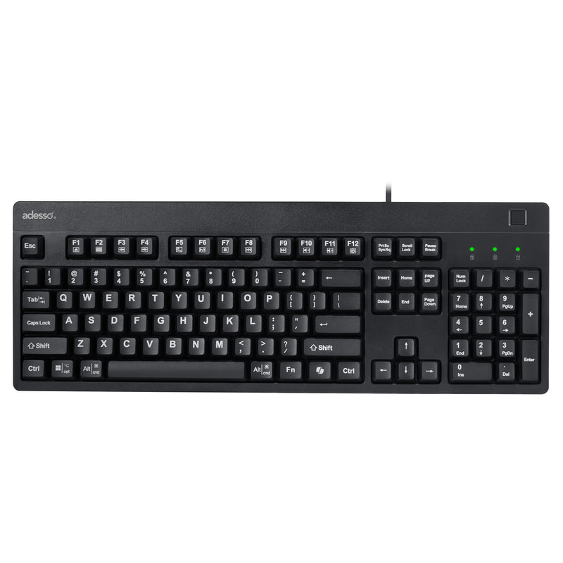 Adesso - Keyboard Wired EasyTouch with Finger Print Reader - TCC Compliant