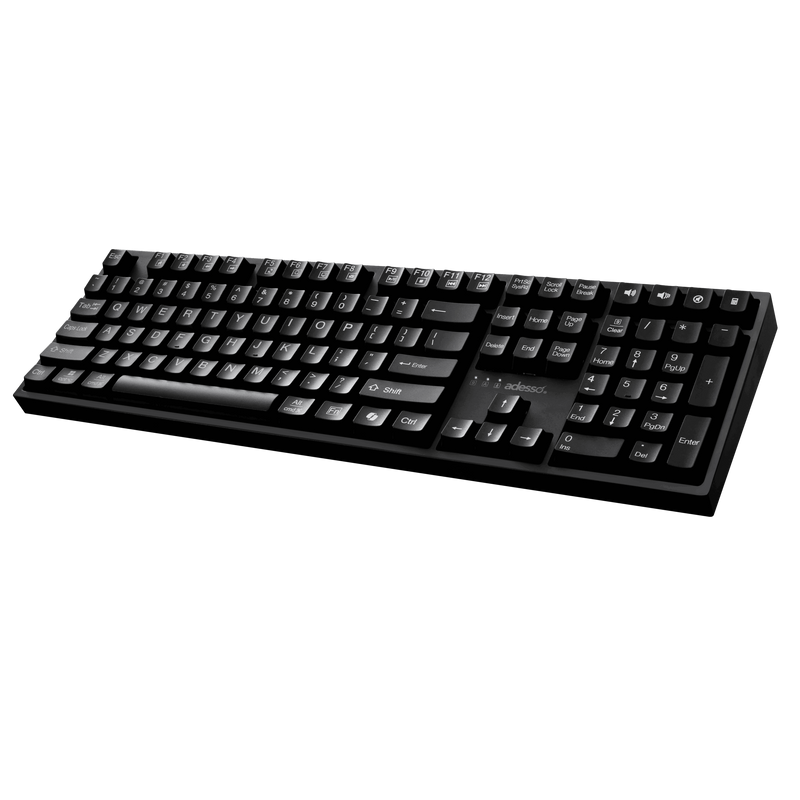 Adesso - Keyboard Wired Multi OS 2X Large Print Copilot AI Hotkey - Black
