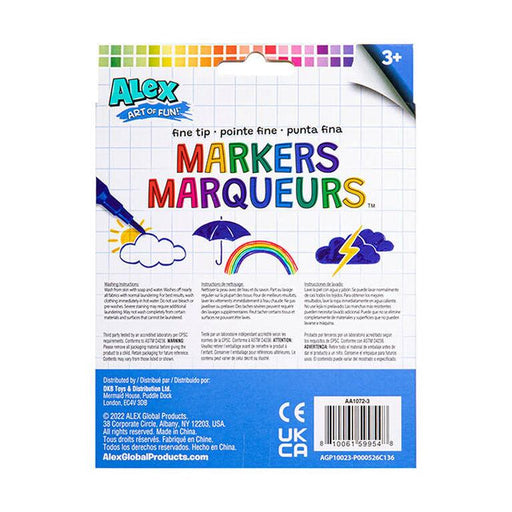 ALEX - Art of Fun - Fine Tip Markers 12Pk - Limolin 