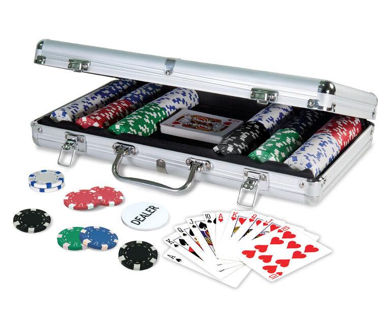 ALEX - Ideal - Deluxe -300Pc - 115G Poker Chips In Alum Case - Limolin 