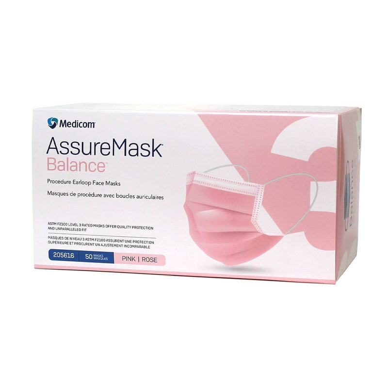 AMD Medicom - Assure Level 3 Pink Medical Mask (50) - Limolin 