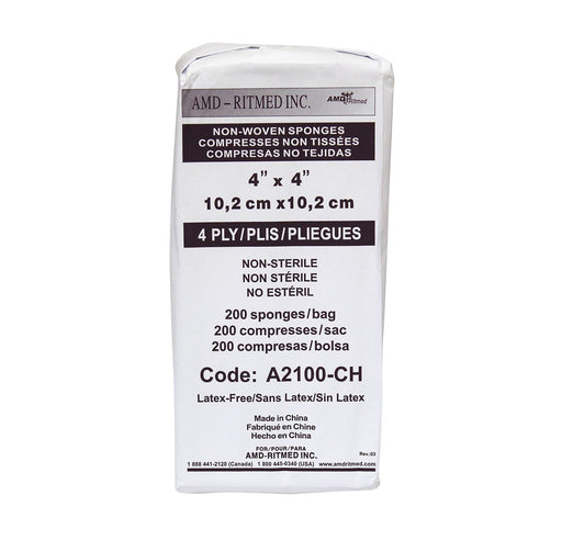 AMD Medicom - Economic 4X4 Gauzes Non-Woven (200) - Limolin 
