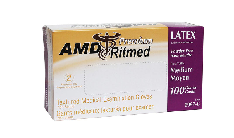 AMD Medicom - Latex Gloves Powder Free Small (100) - Limolin 