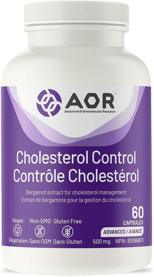 AOR - Cholesterol Control 60Caps - A Bergamot Supplement For the Maintenance of Healthy Cholesterol and Heart Health - Limolin 