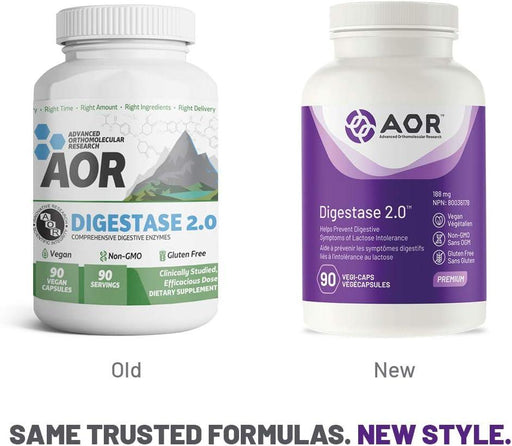 AOR - Digestase 90caps - Helps Prevent Digestive Symptoms of Lactose Intolerance - Limolin 