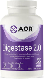 AOR - Digestase 90caps - Helps Prevent Digestive Symptoms of Lactose Intolerance - Limolin 