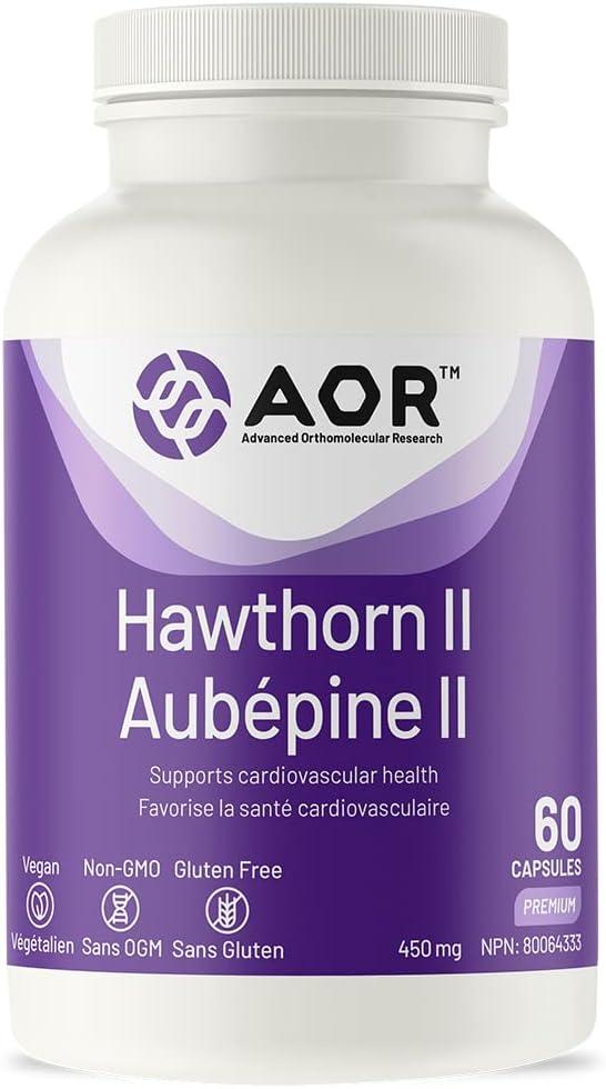 AOR - Hawthorn II 60caps - Supports Cardiovascular Health - Limolin 