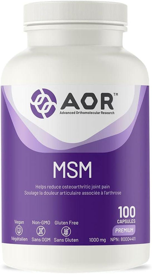 AOR - MSM 100caps - Helps Relieve Joint Pain Associated with Osteoarthritis - Limolin 
