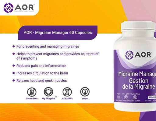 AOR - Migraine Manager 60caps - Limolin 