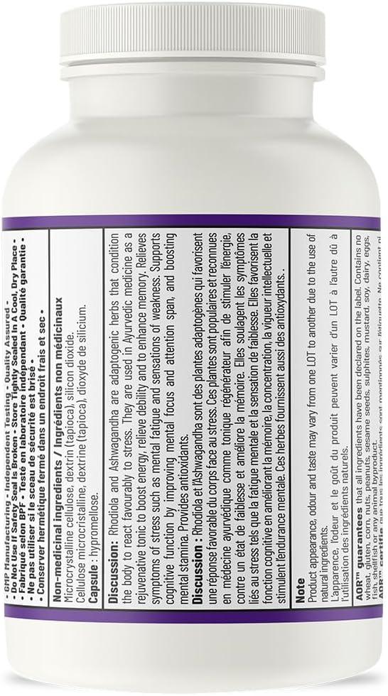 AOR - Relax & Recharge 90caps - Ancient Herbs to Help You Adapt to Pressure - Limolin 