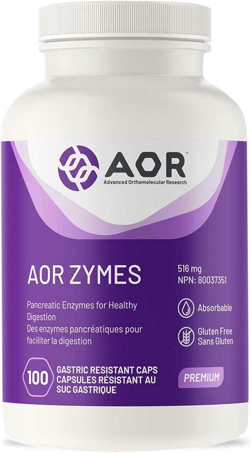 AOR - Zymes 100caps - Pancreatic Enzymes for Healthy - Limolin 