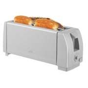 HAUZ ATS7154 4-Slice Long-Slot Toaster, Grey
