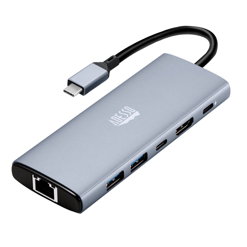 Adesso - 6-IN-1 Docking station, USB C to HDMI, PD, RJ45, 2* USB A, USB C
