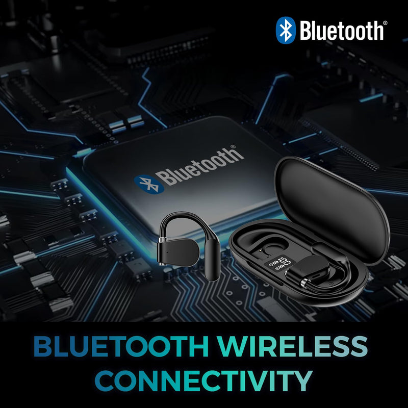 Adesso - Earbuds Bluetooth Xtream T4 - Open-Ear with Charging Case - Black - Limolin 