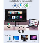 Adesso - Headset Bluetooth with Mic Noise Isolating 35mm Aux Cable Included - Black - Limolin 