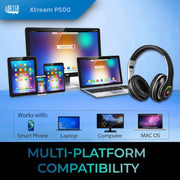 Adesso - Headset Bluetooth with Mic Noise Isolating 35mm Aux Cable Included - Black - Limolin 