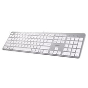 Adesso - Keyboard Wired French Canadian USB-C Slim - - White - AKB-730UW - Limolin 