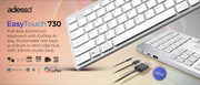 Adesso - Keyboard Wired French Canadian USB-C Slim - - White - AKB-730UW - Limolin 