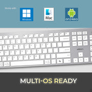 Adesso - Keyboard Wired French Canadian USB-C Slim - - White - AKB-730UW - Limolin 