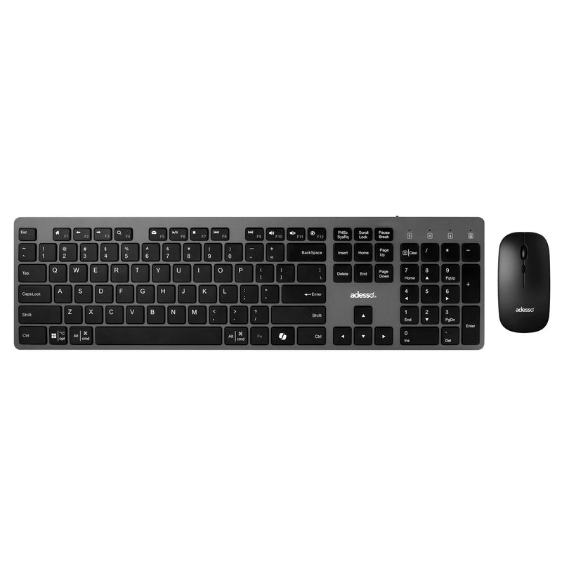 Adesso - Keyboard &amp; Mouse Combo Kit Wireless 2.4Ghz - Black - Limolin 