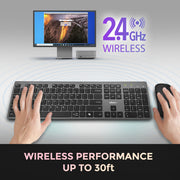 Adesso - Keyboard &amp; Mouse Combo Kit Wireless 2.4Ghz - Black - Limolin 