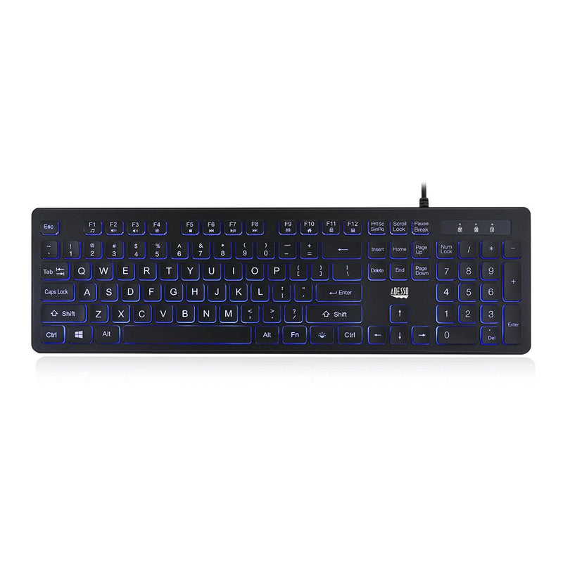 Adesso - Large Print Illuminated Desktop Keyboard - Limolin 