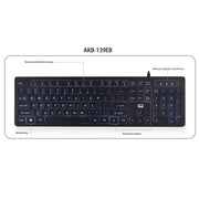 Adesso - Large Print Illuminated Desktop Keyboard - Limolin 