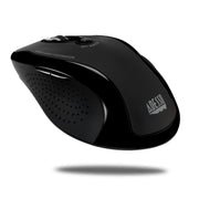Adesso - Mouse Laser Wireless Ergonomic G25 6 Button up to 1600dpi PC/Mac - Black - Limolin 