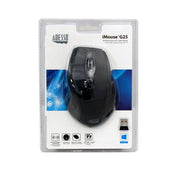 Adesso - Mouse Laser Wireless Ergonomic G25 6 Button up to 1600dpi PC/Mac - Black - Limolin 