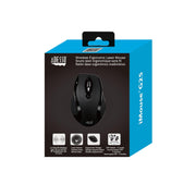 Adesso - Mouse Laser Wireless Ergonomic G25 6 Button up to 1600dpi PC/Mac - Black - Limolin 