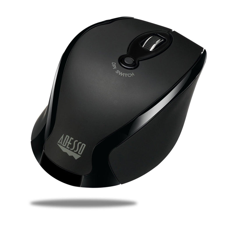 Adesso - Mouse Wireless Ergonomic M20B 6 Button up to 1600dpi PC/Mac - Black - Limolin 