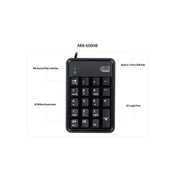 Adesso - Numeric Keypad Wired 19 Keys & 3 Port USB Hub PC/Mac - Black - Limolin 