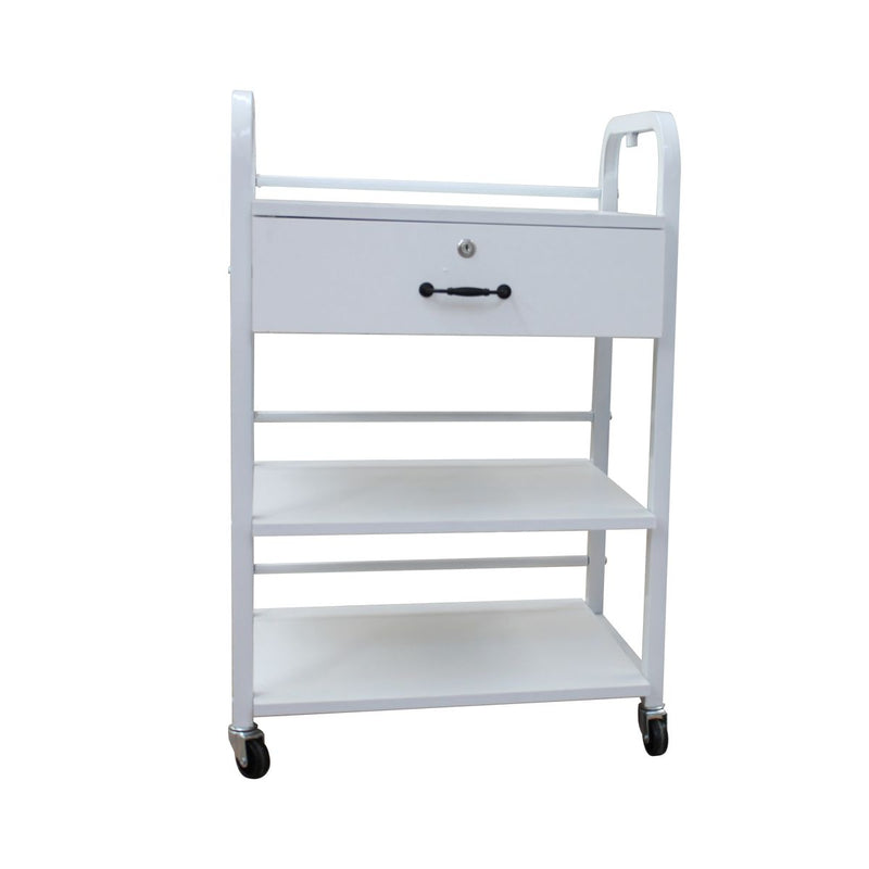 Adorable - Round Metal Trolley Magnum With 3 Shelves And 1 Drawer - Limolin 
