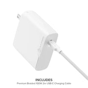 Alogic - 100W GaN Charger - Includes 2m USB-C Cable - White - Limolin 