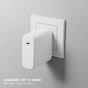 Alogic - 100W GaN Charger - Includes 2m USB-C Cable - White - Limolin 