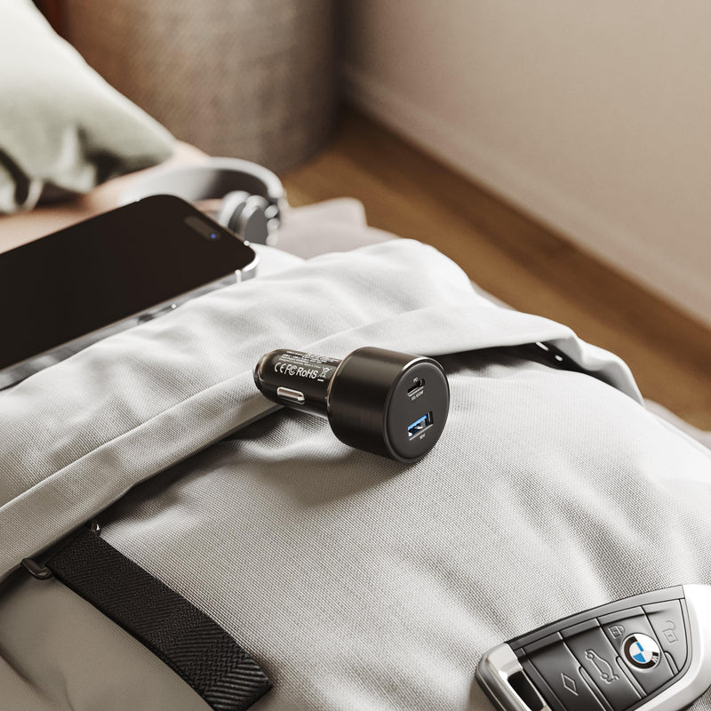 Alogic - Car Charger - 100W Rapid Charger with 1 x USB-C Port & 1 x USB-A Port - Limolin 