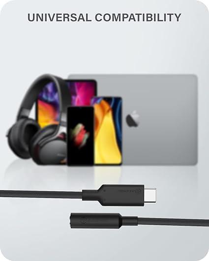 Alogic - Elements Pro USB-C to 35mm Audio Adapter - 10cm - Black - Limolin 