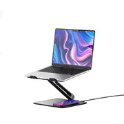 Alogic - Laptop Stand with Wireless Charger 10W Adjustable & Lightweight Elite Power - Black - Limolin 