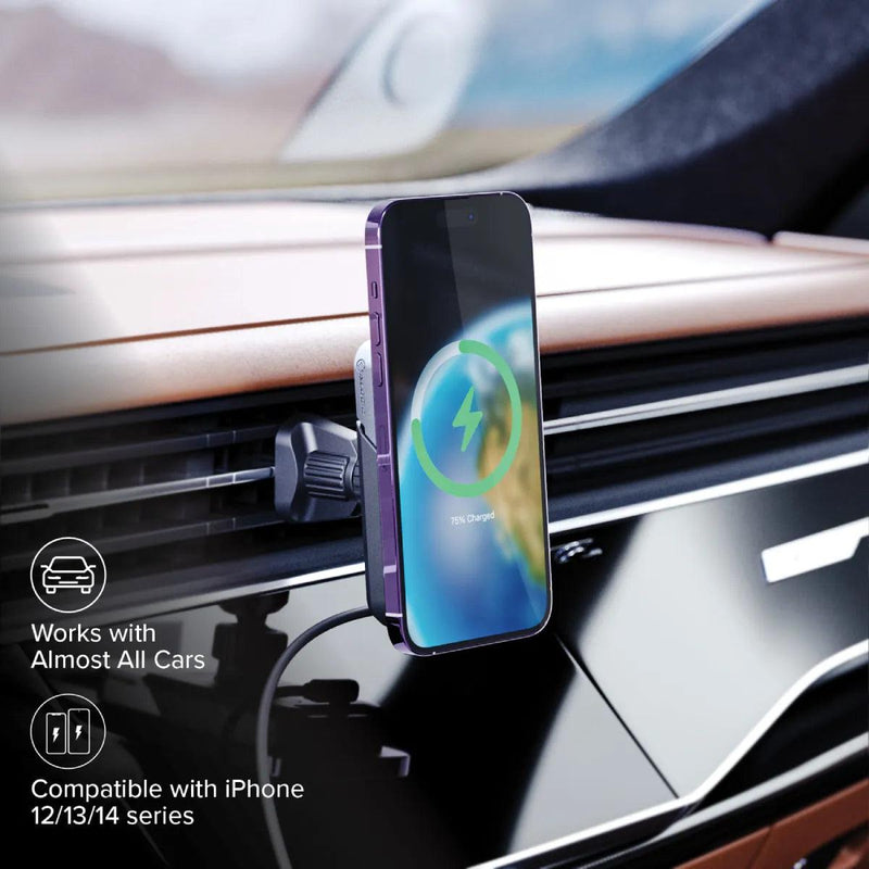 Alogic - Matrix Universal Magnetic Car Charger with Air Vent Mount  - Black - Limolin 